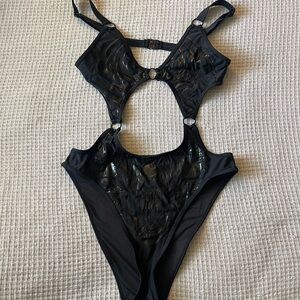 Killstar Black Strappy Cutout One Piece